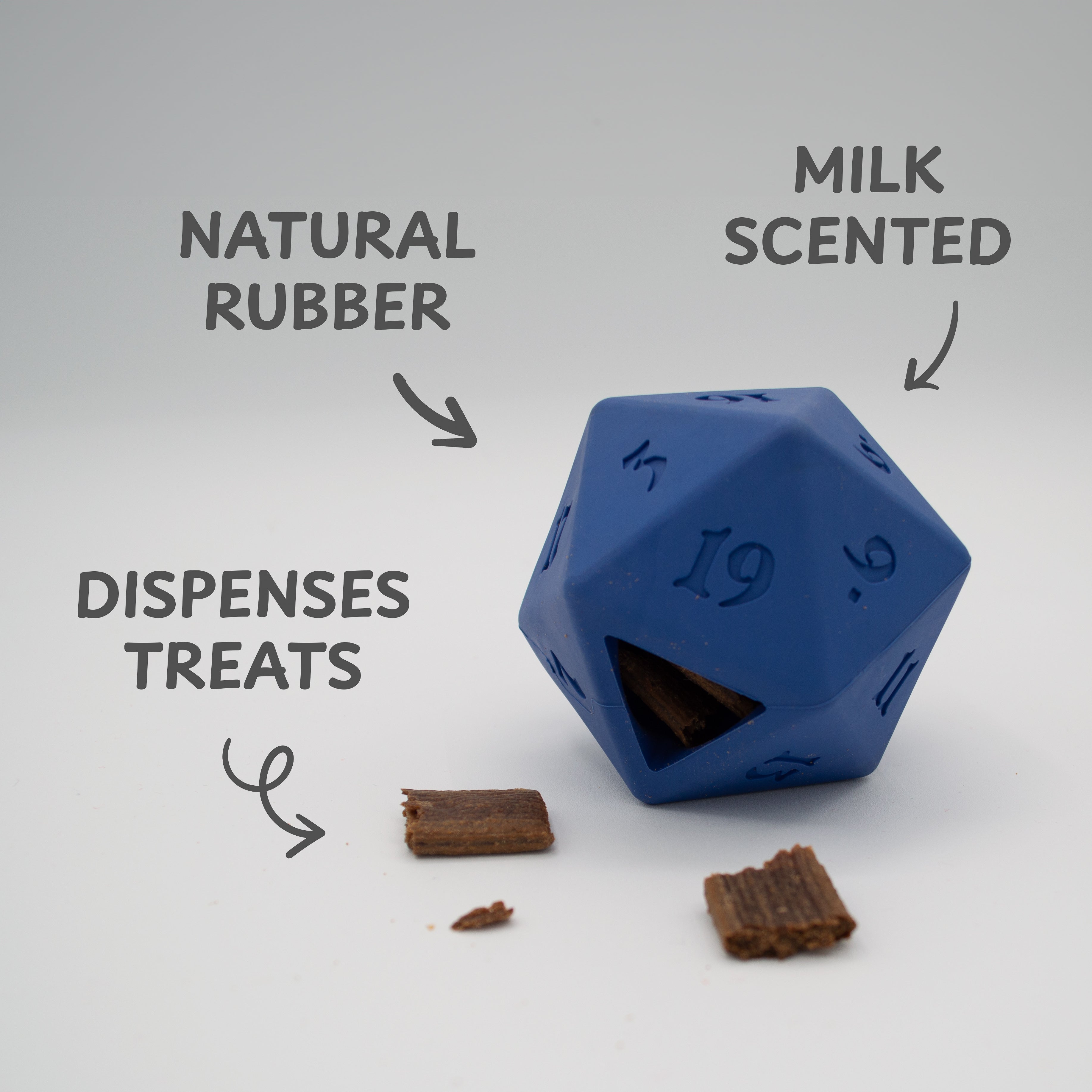 D20 Dog Toy - Treat Dispenser - Blue