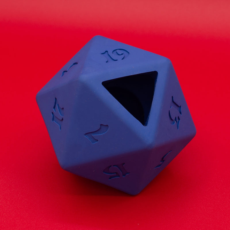 Blue D20 Treat Dispenser Dog Toy - Milk Scented