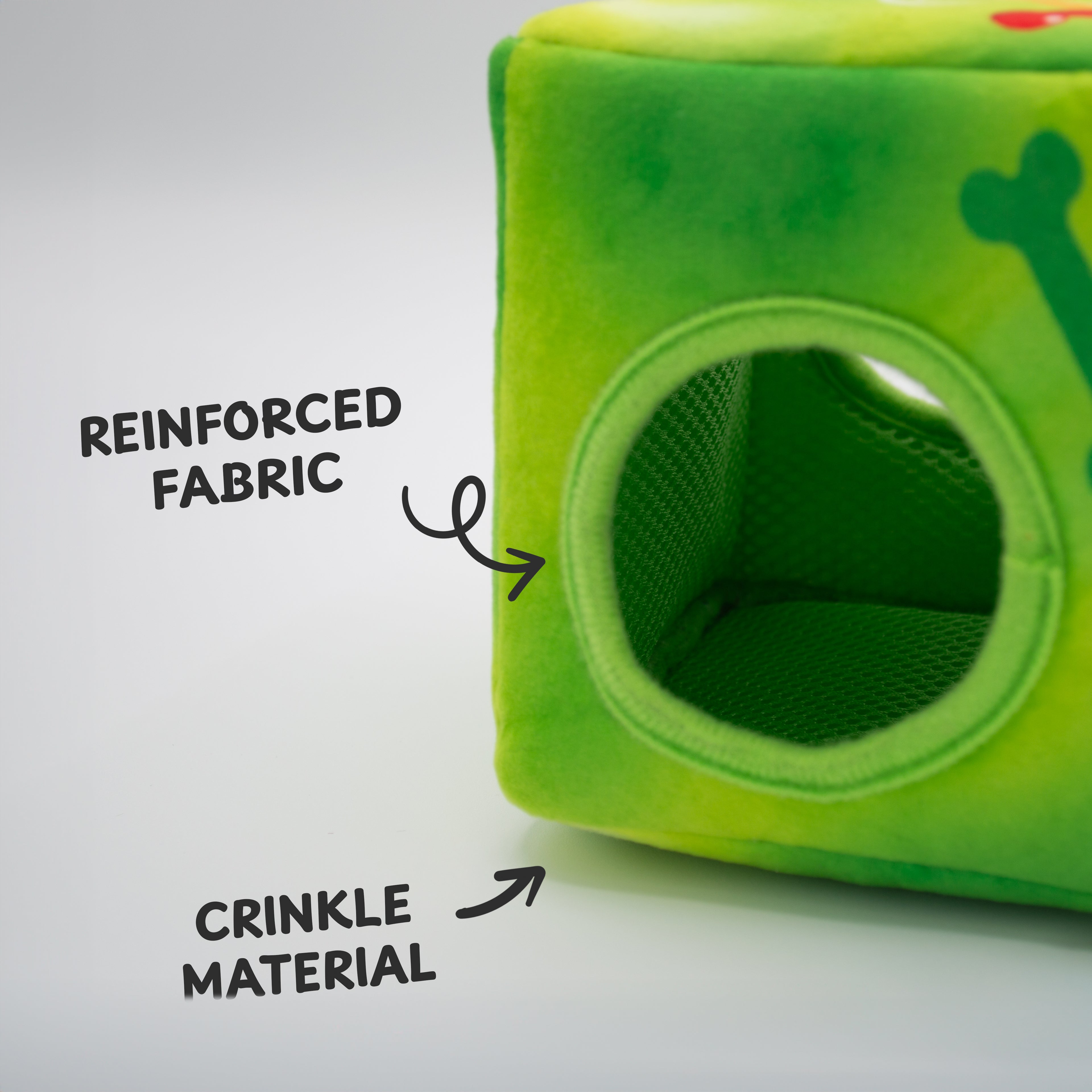 Gelatinous Cube Puzzle Plush Dog Toy - Small / Medium