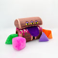 Mimic Dog Toy - Plush Chest with Dice Inserts - Squeaker and Crinkle Paper